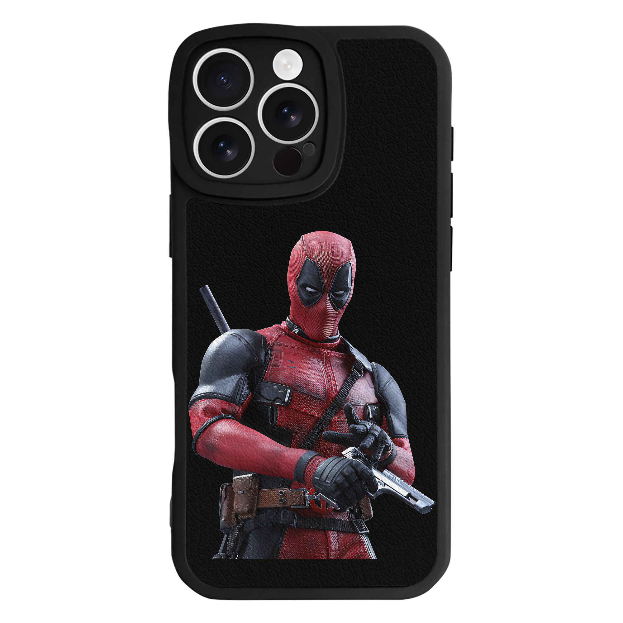 （画像用） Deadpool デッドプール 【iPhone 16シリーズ対応】シリコンスマホケース（レザー調） 材質：シリコン